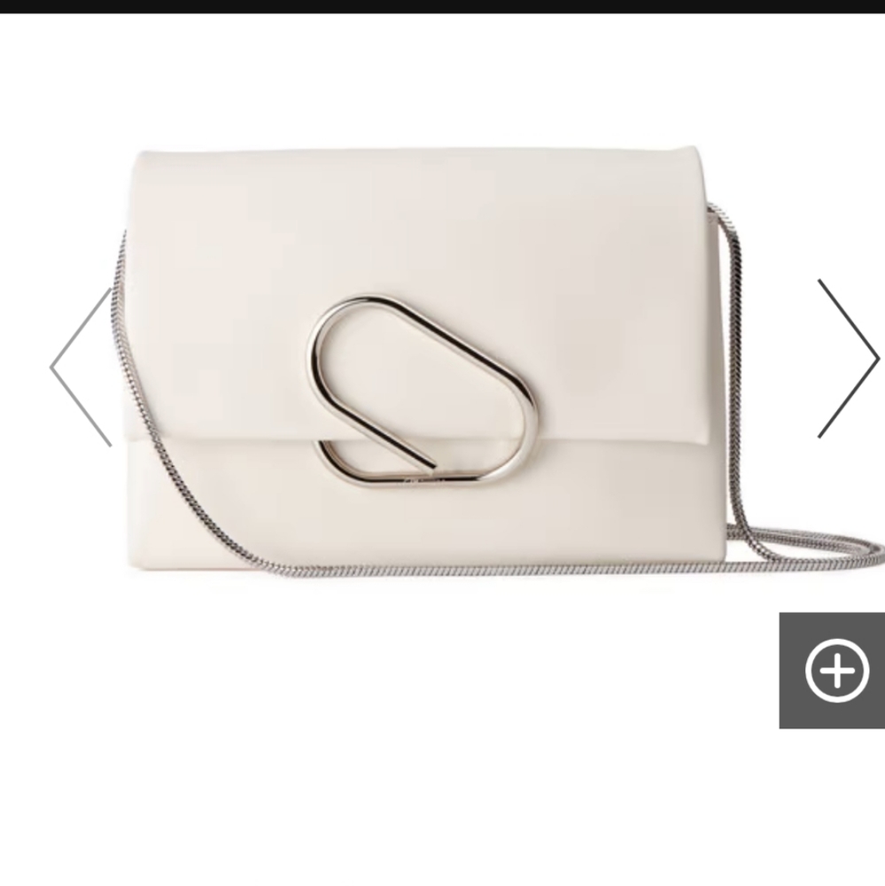 Phillip Lim Alix soft flap clutch leather white